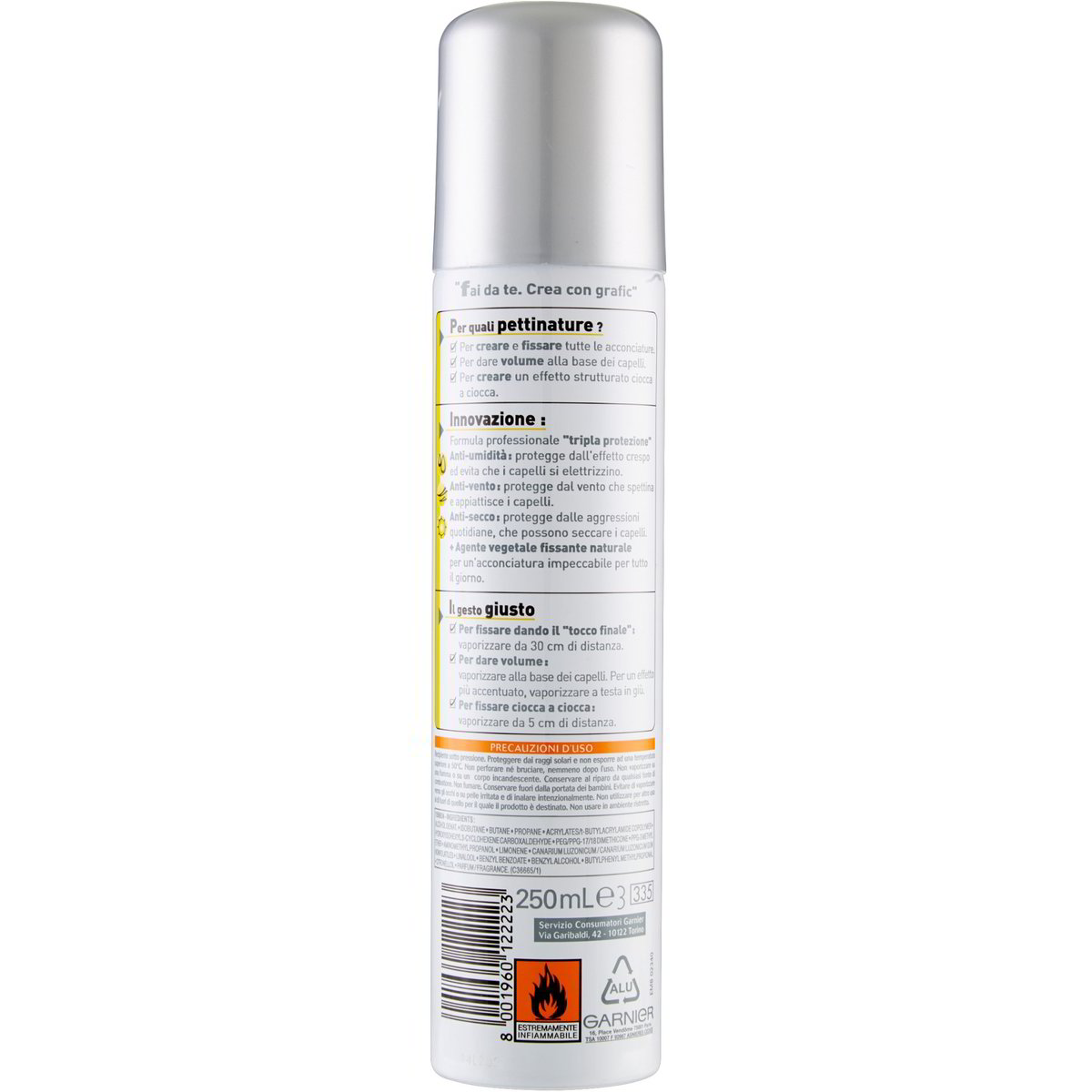 Garnier Grafic Strong Hold Flake-Free Finish Hairspray | 250 ml