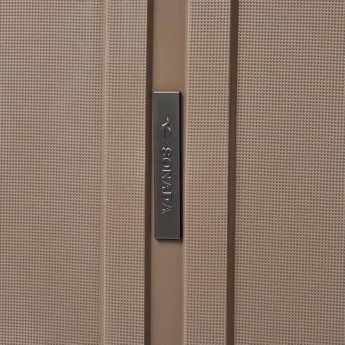 SONADA Unbreakable Luggage Set of 4, Expandable Suitcase With ANTI Theft Double Zipper, 4 Double Wheels, Lightweight and Durable Luggage for Travel (Champagne)