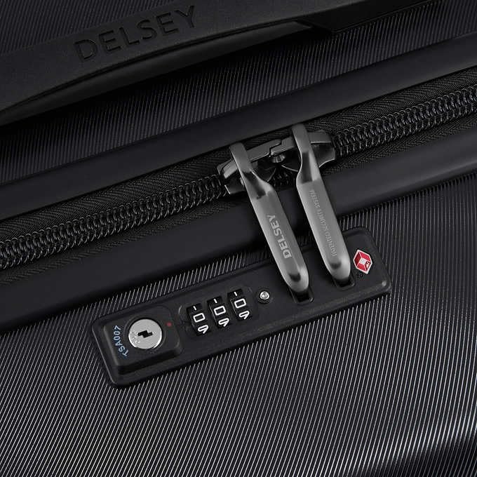 Delsey Paris 2 Piece Hardside Trunk Set - Black 22/27 inch