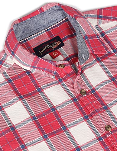 المقاس: L - قميص رجالي بقصّة سليم من US POLO ASSN (UDSHT0411H_RED S)