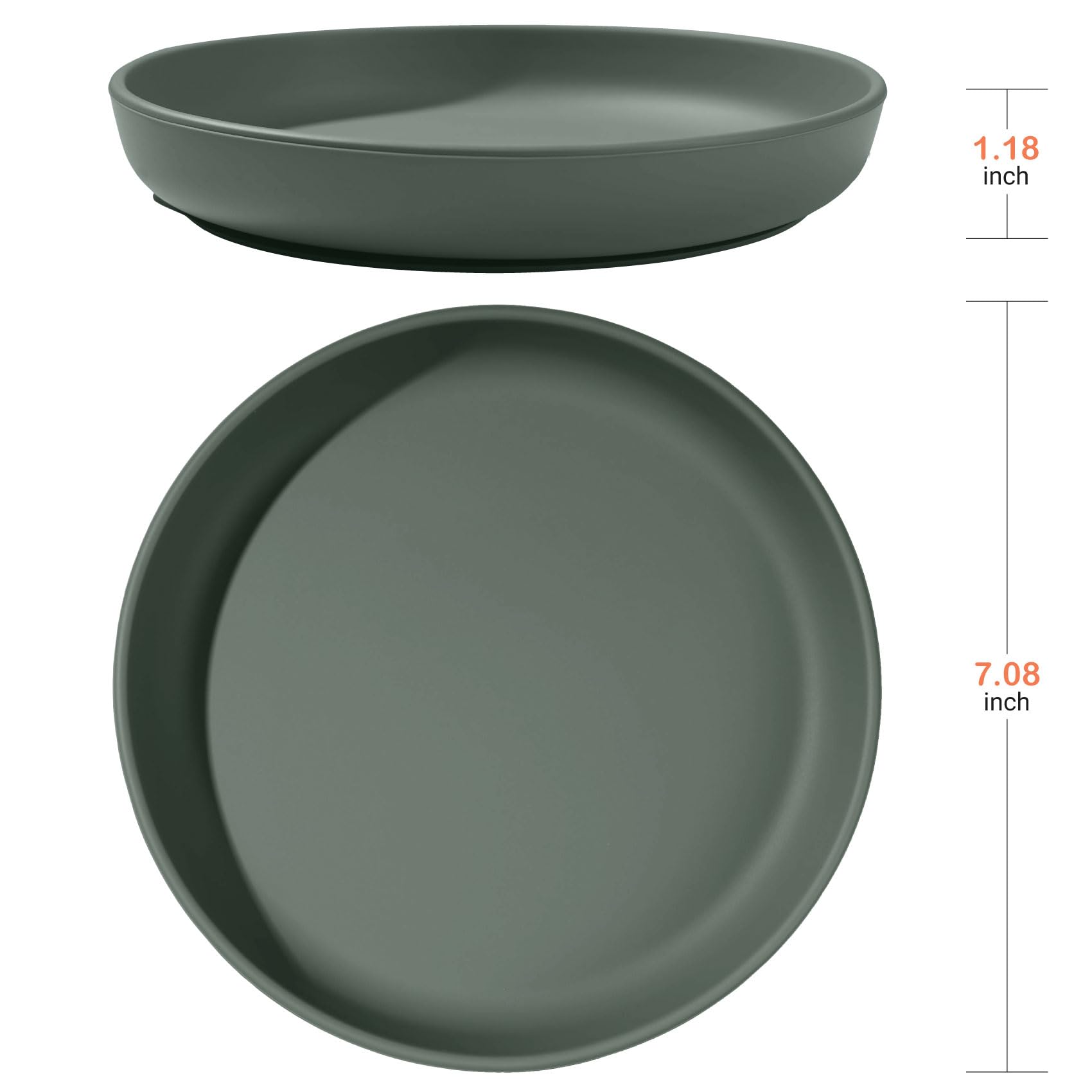 Precious tots Food Grade Suction Silicone Plate Bpa Free