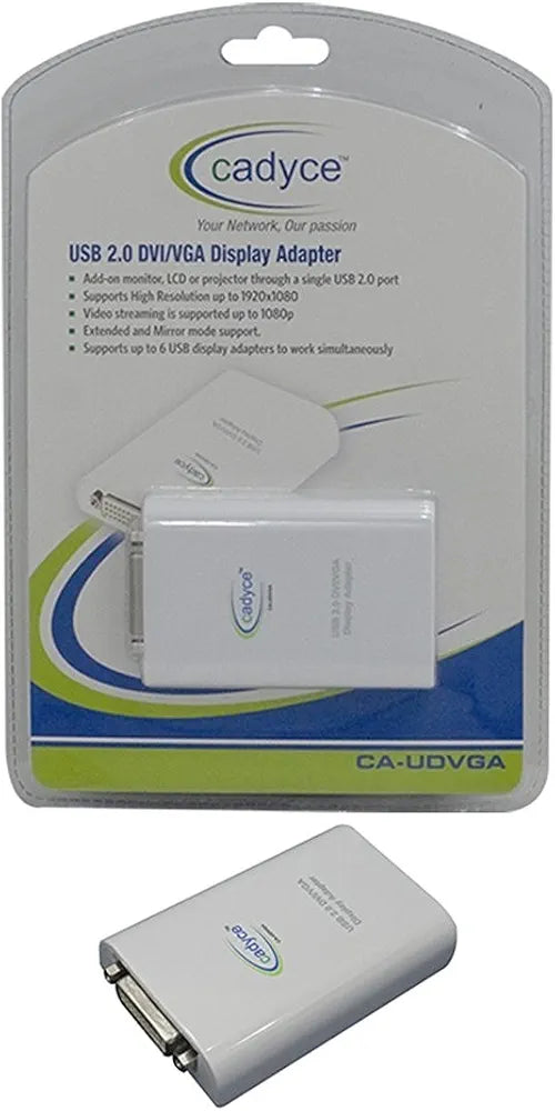 محول عرض Cadyce USB 2.0 DVI/VGA