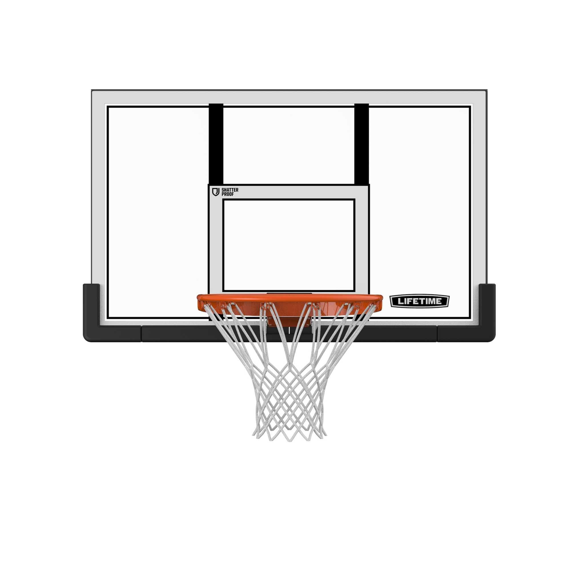 Lifetime 73729 48 in. Shatter Proof Backboard Rim Combo, Orange/white, One Size
