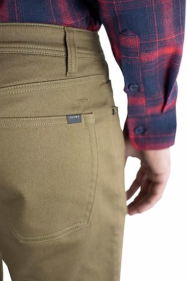 SIZE 34X29 - Jachs New York Men's Mid-Weight 5 Pocket Stretch Pant (US, Waist Inseam, Regular, Khaki)