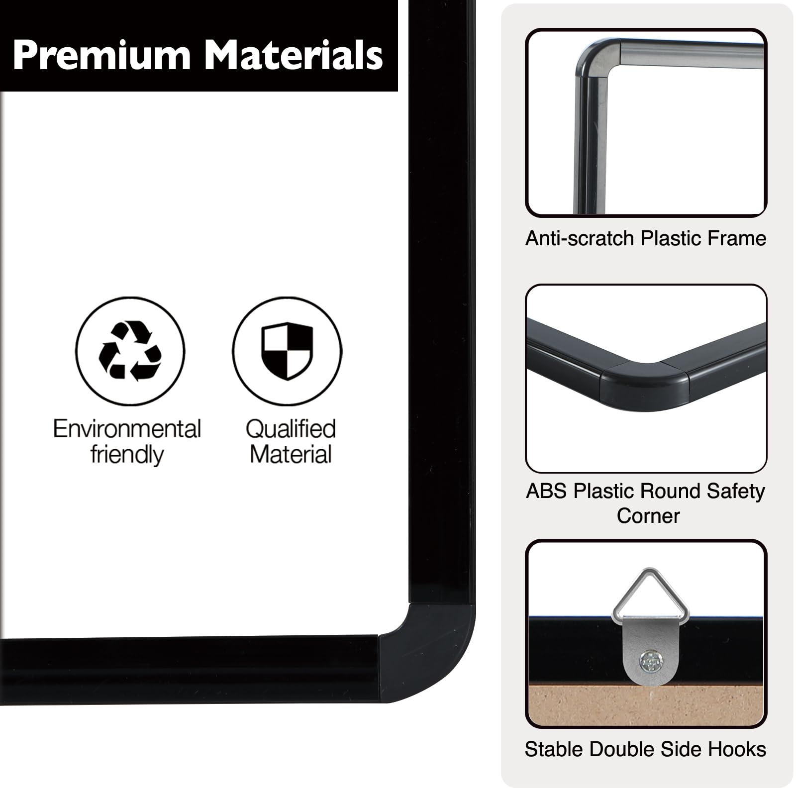 DumanAsen Small Dry Erase Board, 12" x16 Magnetic Whiteboard for Wall, Portable Hanging Board for Home, Office, School,Include Markers, Eraser, Cord and Hanging Hardware