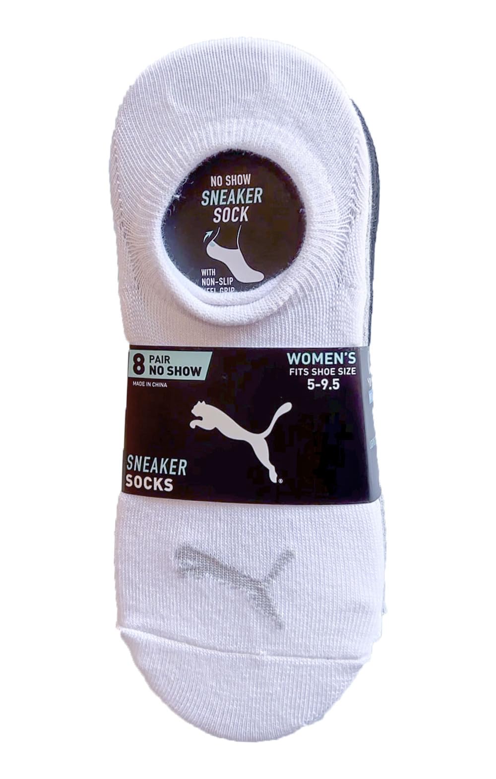 بطانة حذاء رياضي للسيدات من PUMA، 8 أزواج (أسود متعدد الألوان)