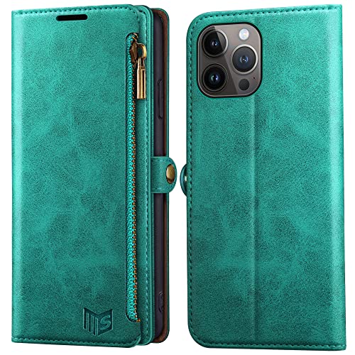 SEALED - SUANPOT for iPhone 14 Pro Wallet case, Blue Green