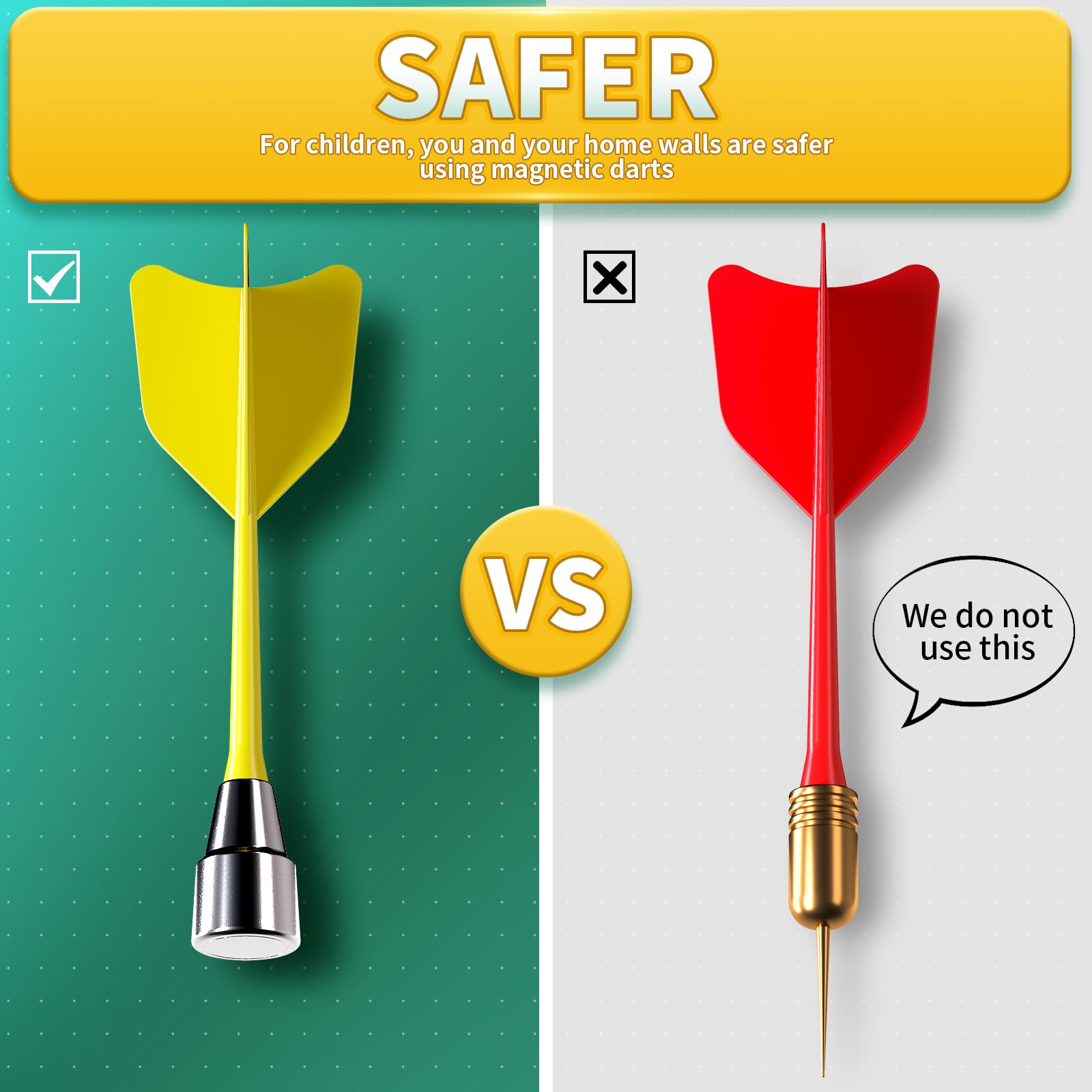 Doloowee Kids Board Magnetic Dart Game 14 PCS Indoor Outdoor Party Games Toys Gifts