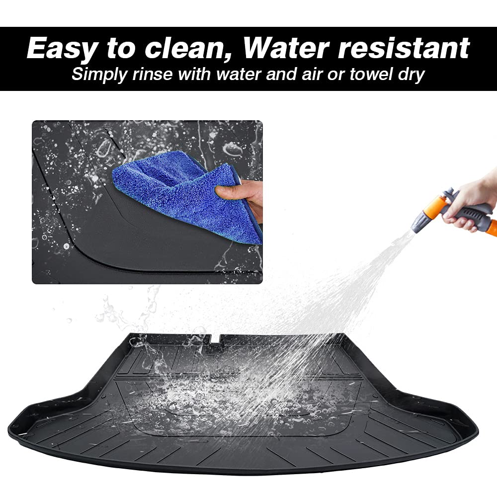 T TGBROS Car Cargo Mat for Nissan Kicks 2018 2019 2020 2021 All Weather Custom Fit Cargo Liner Rear Trunk Liner Non-Slip TPO Odourless