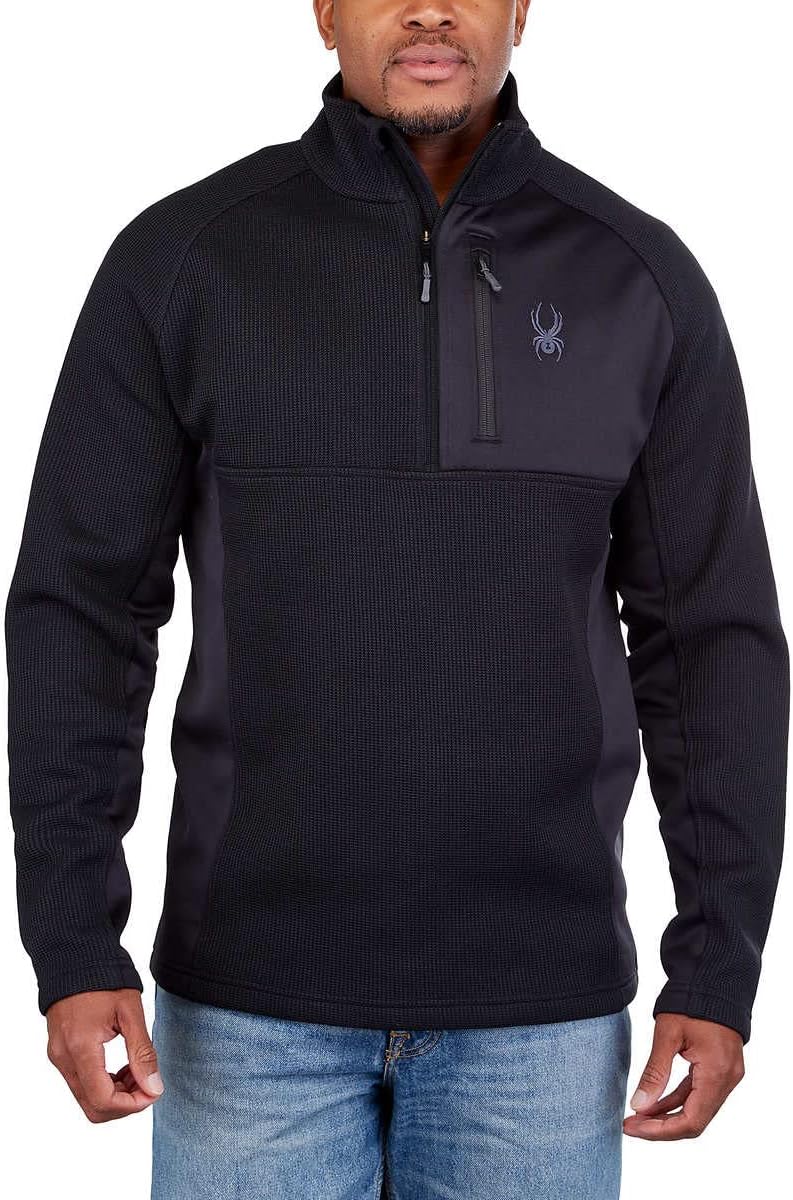 Spyder Men’s Black Gait Half-Zip Jacket – Size M, Lightweight & Stylish