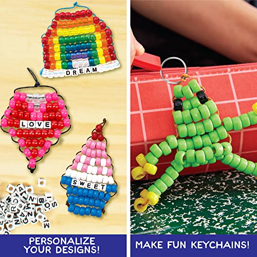 Made By Me Ultimate Bead Pets by Horizon Group USA, Bead Pets Crafts for Kids, Includes Over 1400 Beads, Cording, Keychains & Carabiner Clips, Design Templates, Storage Cases & More
