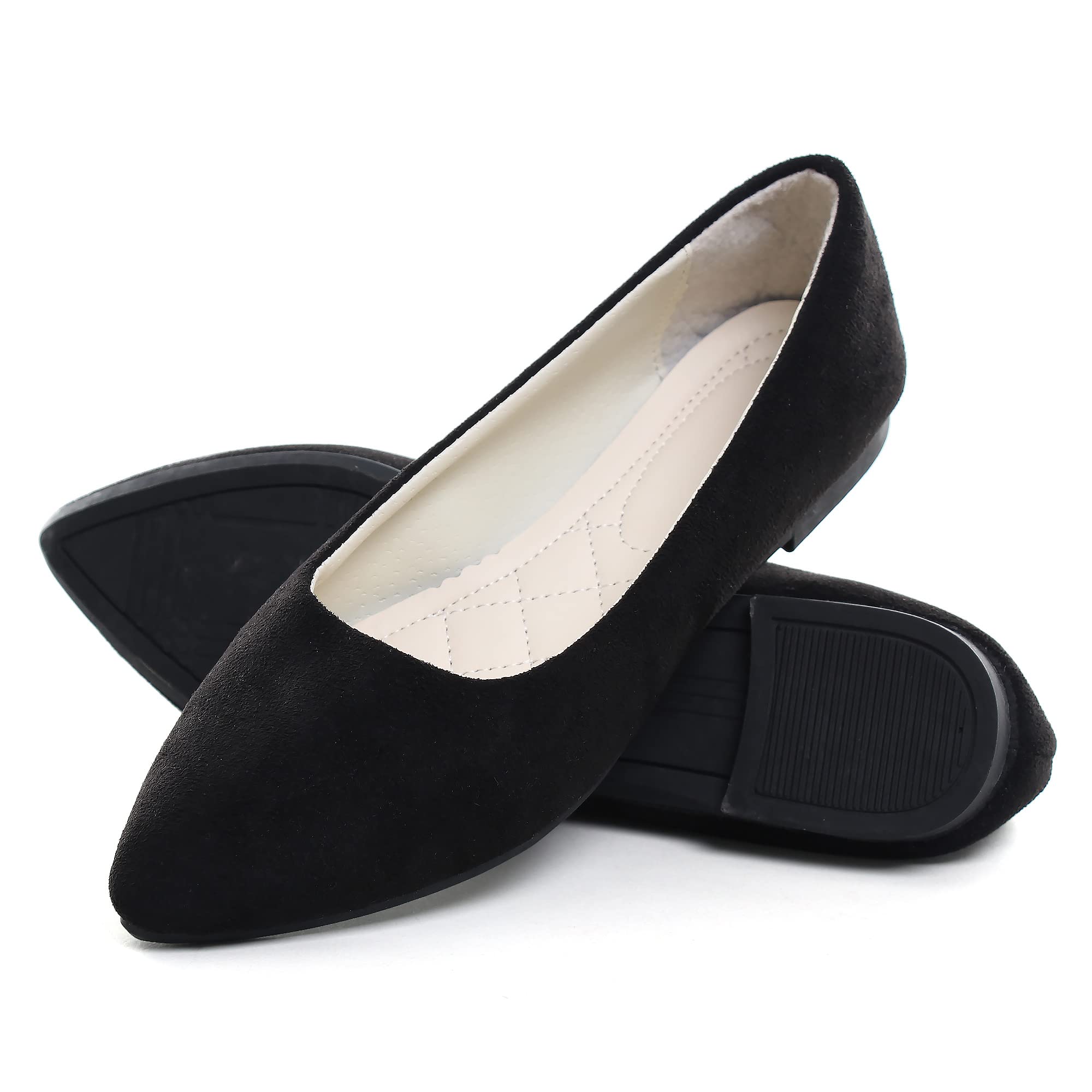 SIZE: 39 - ChaiRong Zhou Women Pointed Toe Ballets Flats Comfort Slip On Walking Shoes for Driving