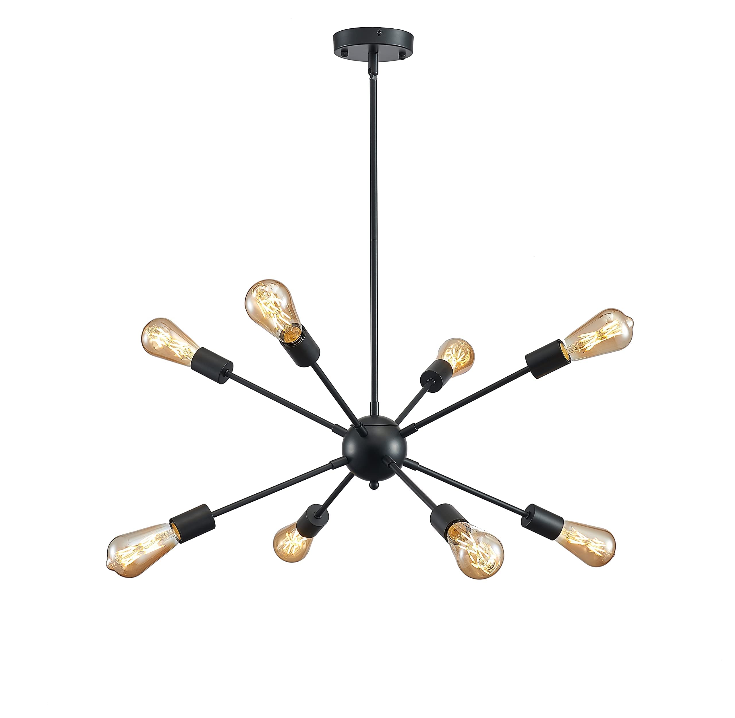 Sputnik Chandelier Light Fixture - Mid-Century Hanging Ceiling Light Fixture