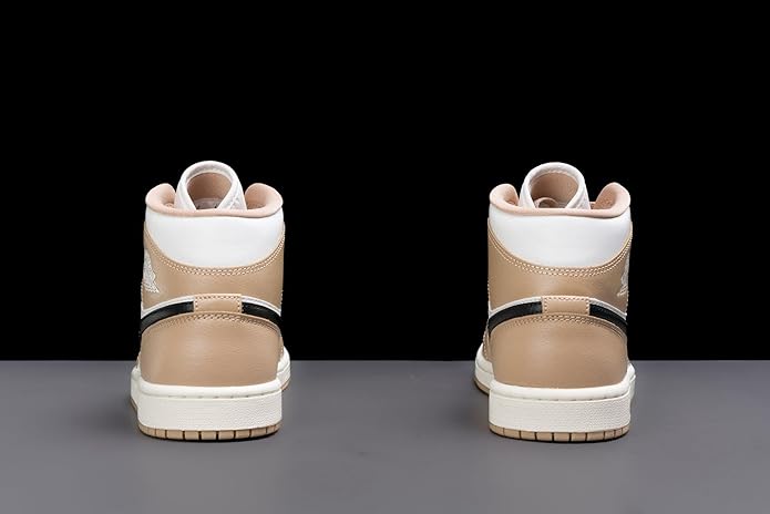 Nike Shoes Jordan 1 Mid Sail/Black-Desert BQ6472-103