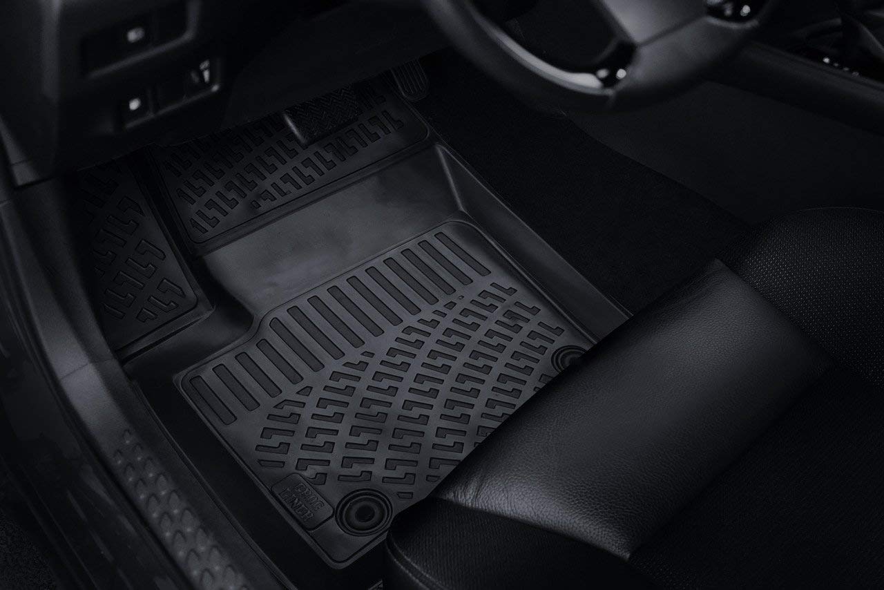 Croc Liner Floor Mats Front and Rear All Weather Custom Fit Floor Liner Compatible with Audi A4 (2009-2016 (Black))
