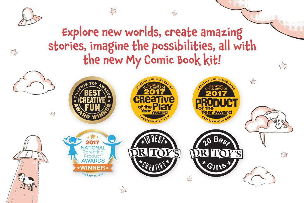 Lulu Jr. My Comic Book Making Kit, Multicolor, 6.75" x 10.25"