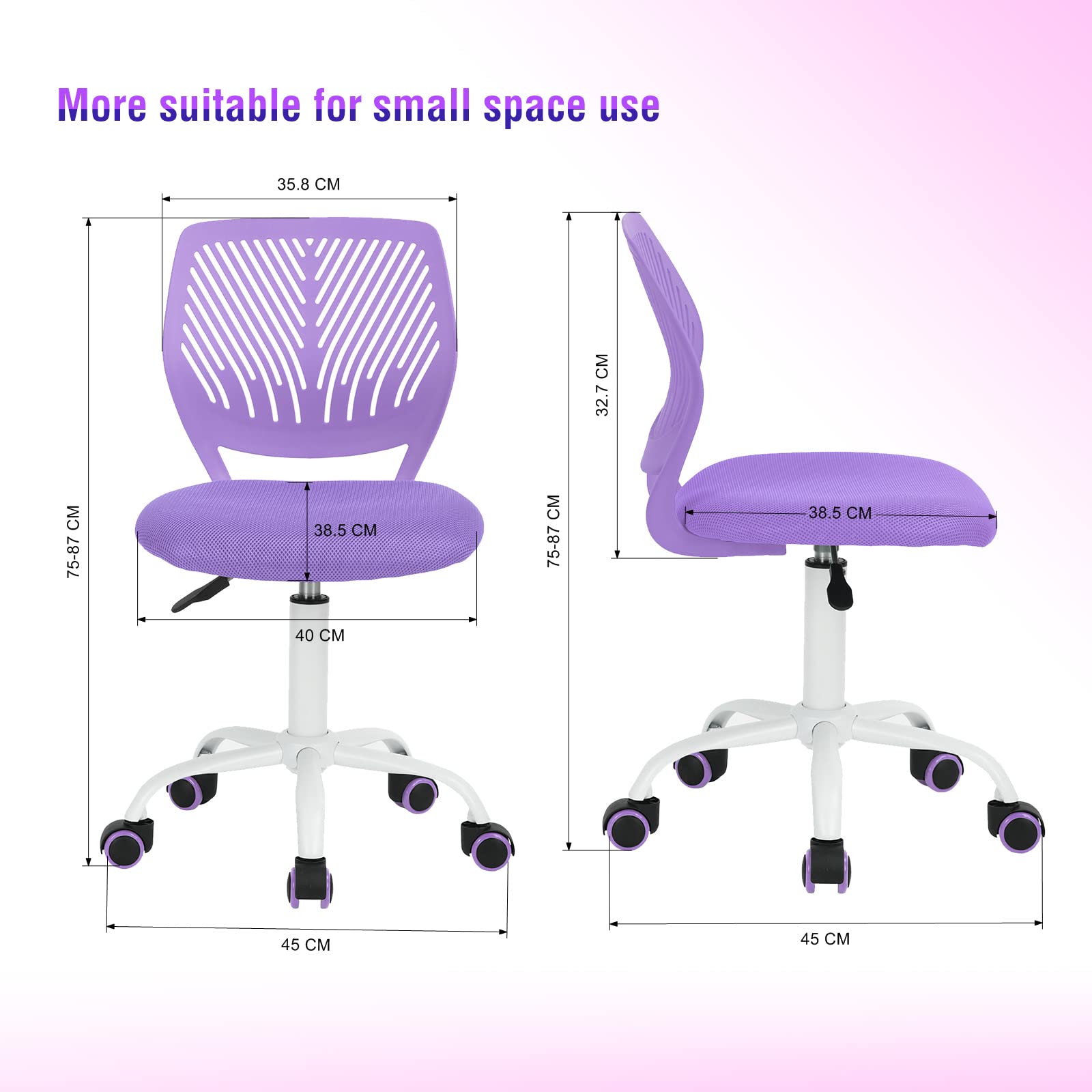 Homy Casa Home Office Chair, Purple