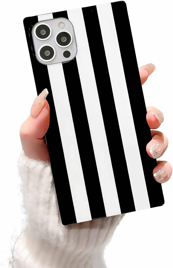 Cocomii iPhone 12 / 12 Pro Case – Stylish Black & White Protective Cover, Slim Shockproof Square Edge Design