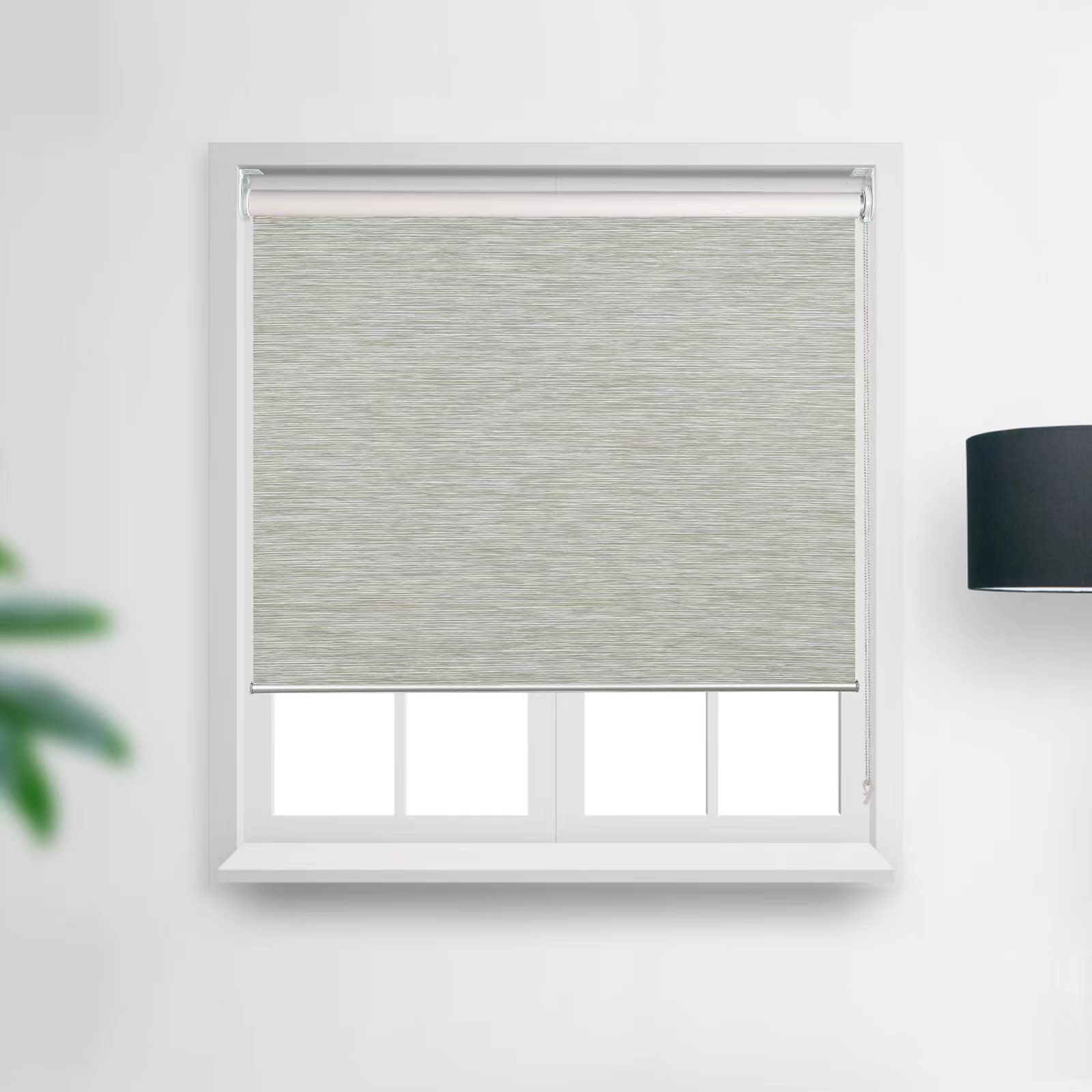 RED GRAPES Roller Window Shades,100% Blackout UV Protection Striped Jacquard Blinds 62 cm (W) x 183 cm (H)