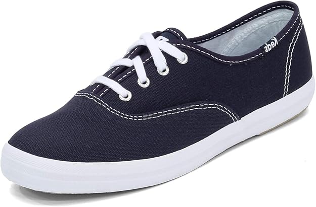 Keds KIDS Champion Leather Lace Up Sneaker NAVY COLOR