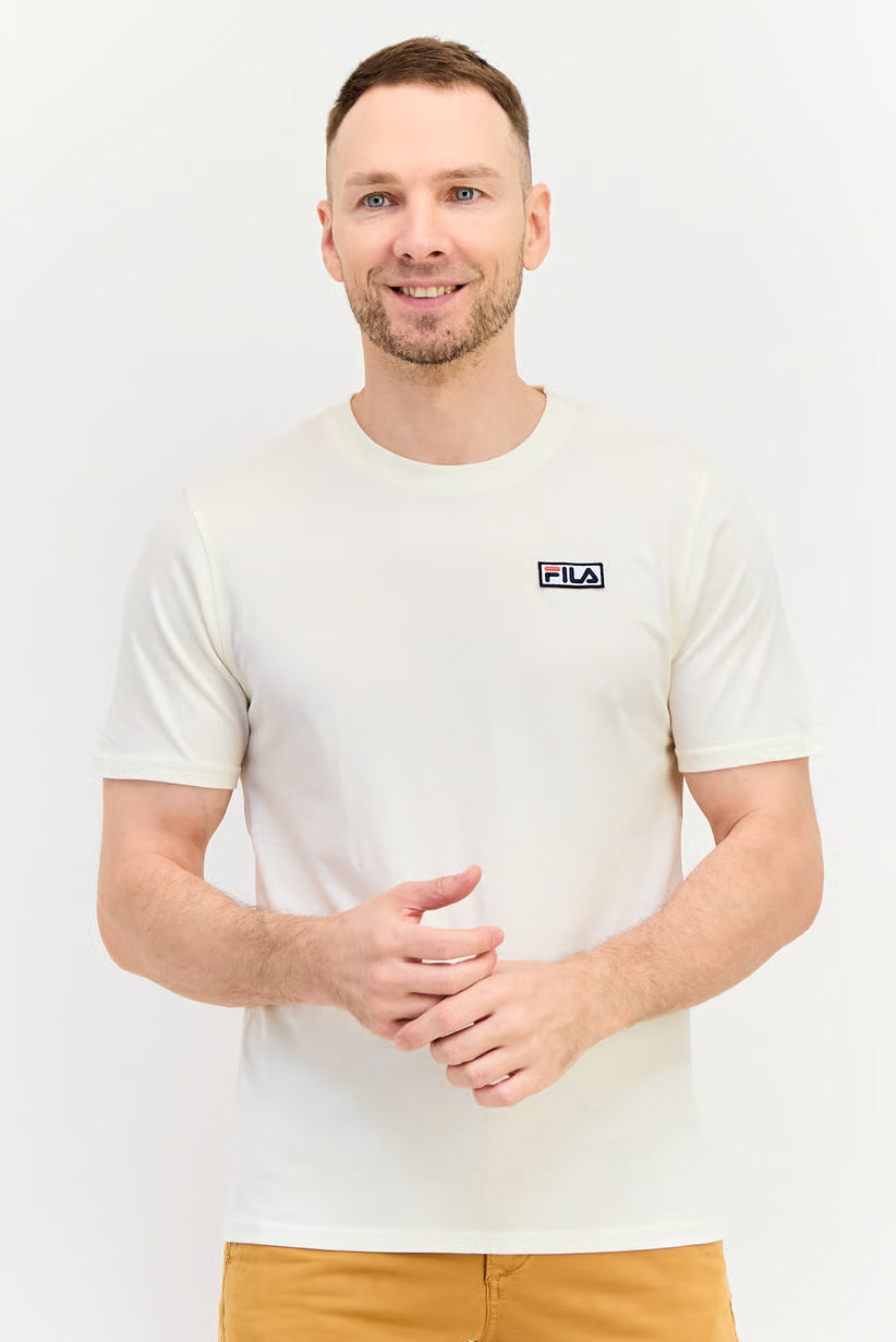 Fila Men Sportswear Fit Short Sleeves Outdoor T-Shirt, Beige LM13B211