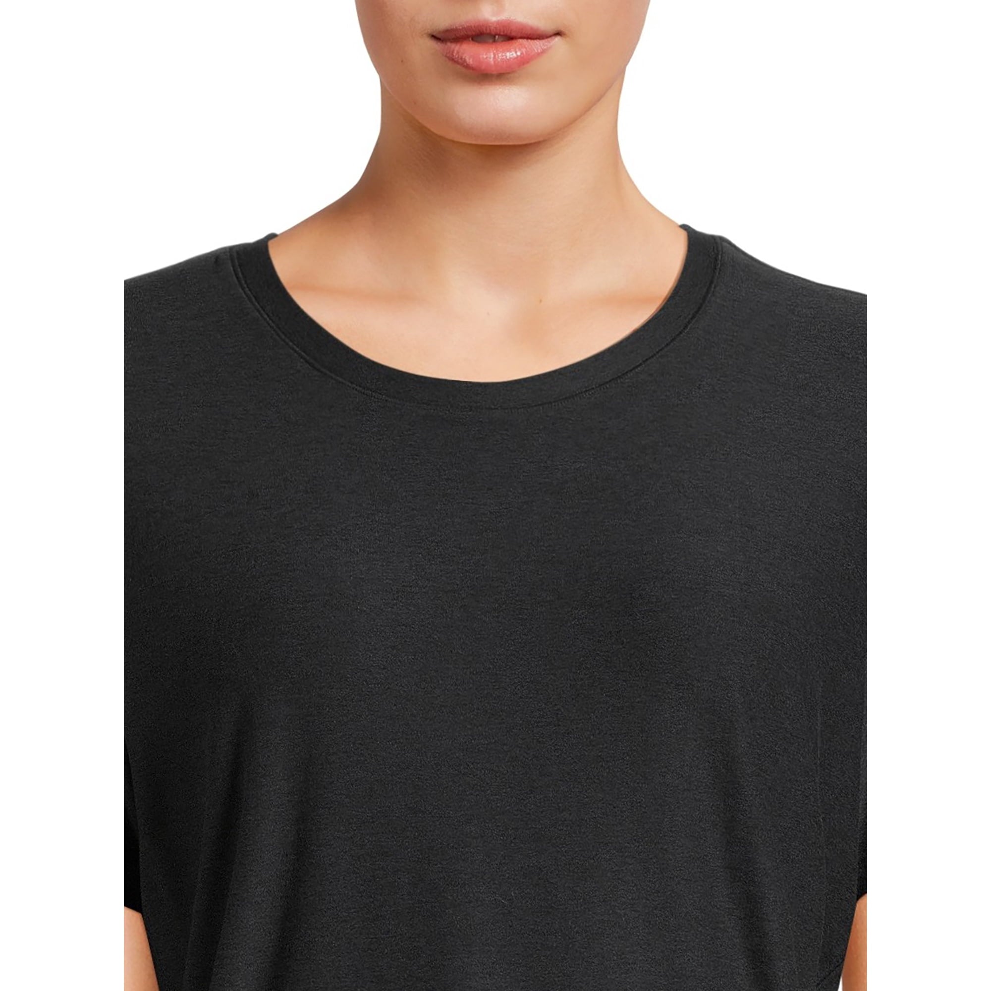 المقاس: M - تي شيرت رياضي نسائي بأكمام قصيرة من Athletic Works ومقاسات كبيرة