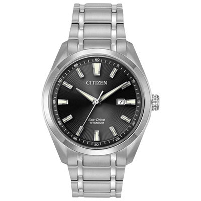 Citizen Titanium 42mm Men's Solar Powered Fashion Watch - Black/Silver P