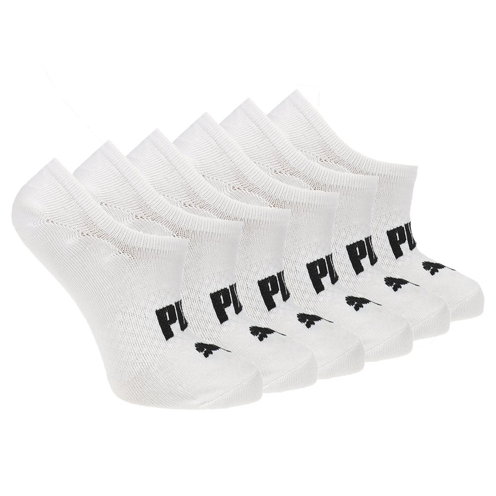 Puma Women's Non-Terry Runner Sock 6-Pack, White, 9-11