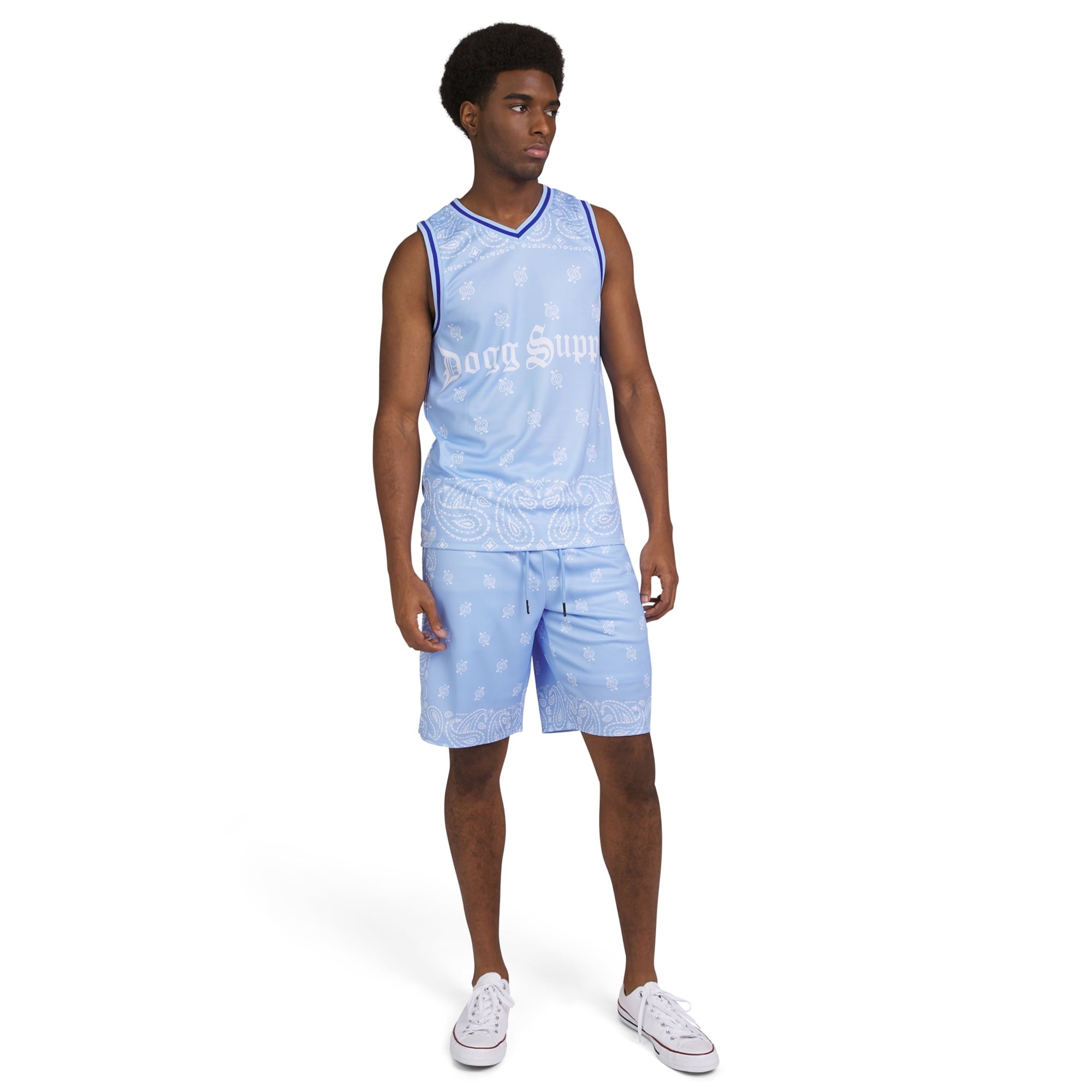 المقاس: 2XL - شورت كرة السلة الرجالي من Dogg Supply by Snoop Dogg بطبعة بيزلي شبكية سهلة الارتداء مع جيوب للرجال والرجال الكبار