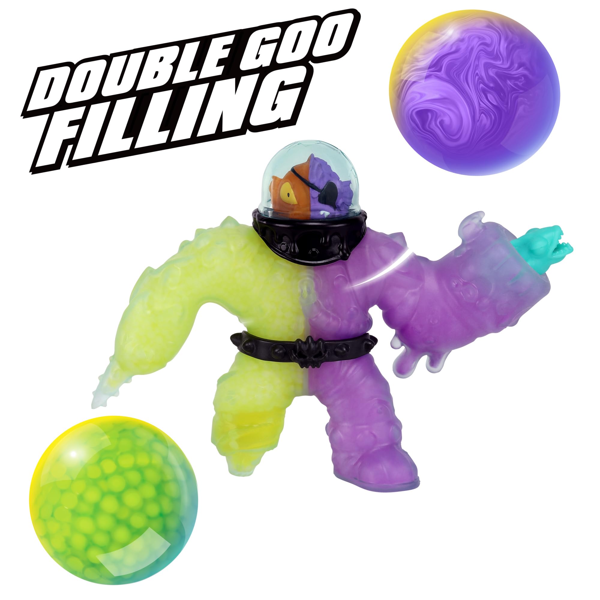 Heroes of Goo Jit Zu Deep Goo Sea Bowlbreath Double Goo Pack. Stretchy, Squishy 6.5" Bowlbreath with 2 in 1 Goo Power and EEL Pop Attack Weapon
