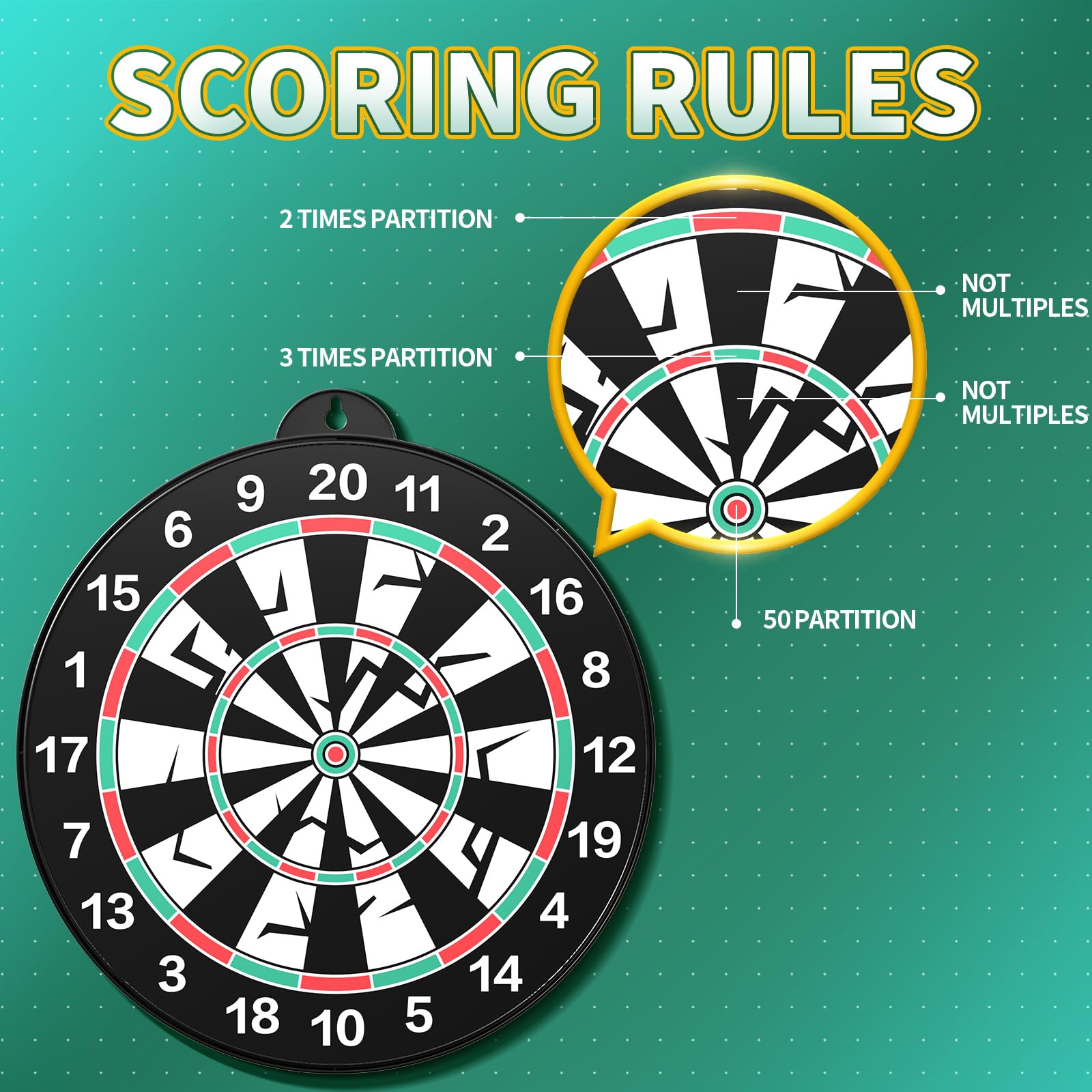 Doloowee Kids Board Magnetic Dart Game 14 PCS Indoor Outdoor Party Games Toys Gifts