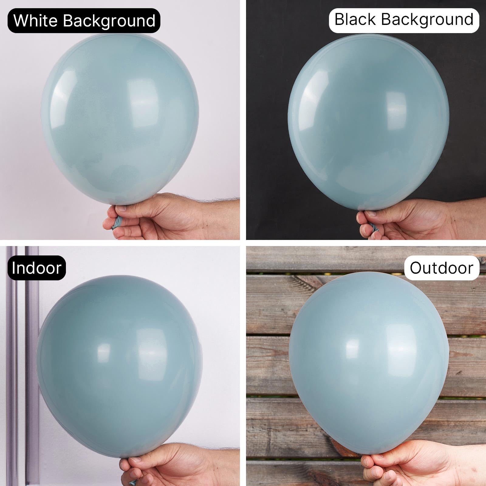 PartyWoo Pale Aqua Balloons, 105 pcs 12 Inch Boho Blue Balloons, Pale Blue Balloons for Balloon Garland or Balloon Arch as Party Decorations, Birthday Decorations, Baby Shower Decorations, Blue-F28