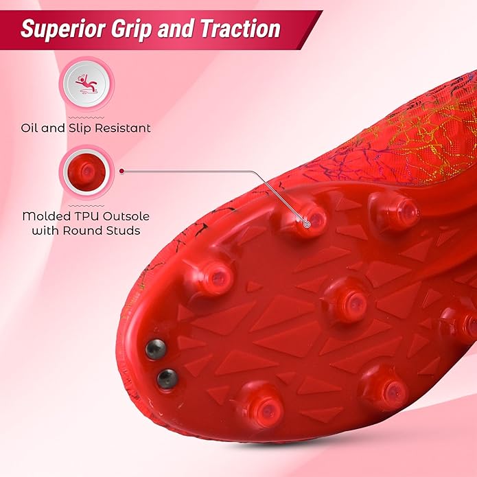 Vizari Bolt Fg football kids shoes red