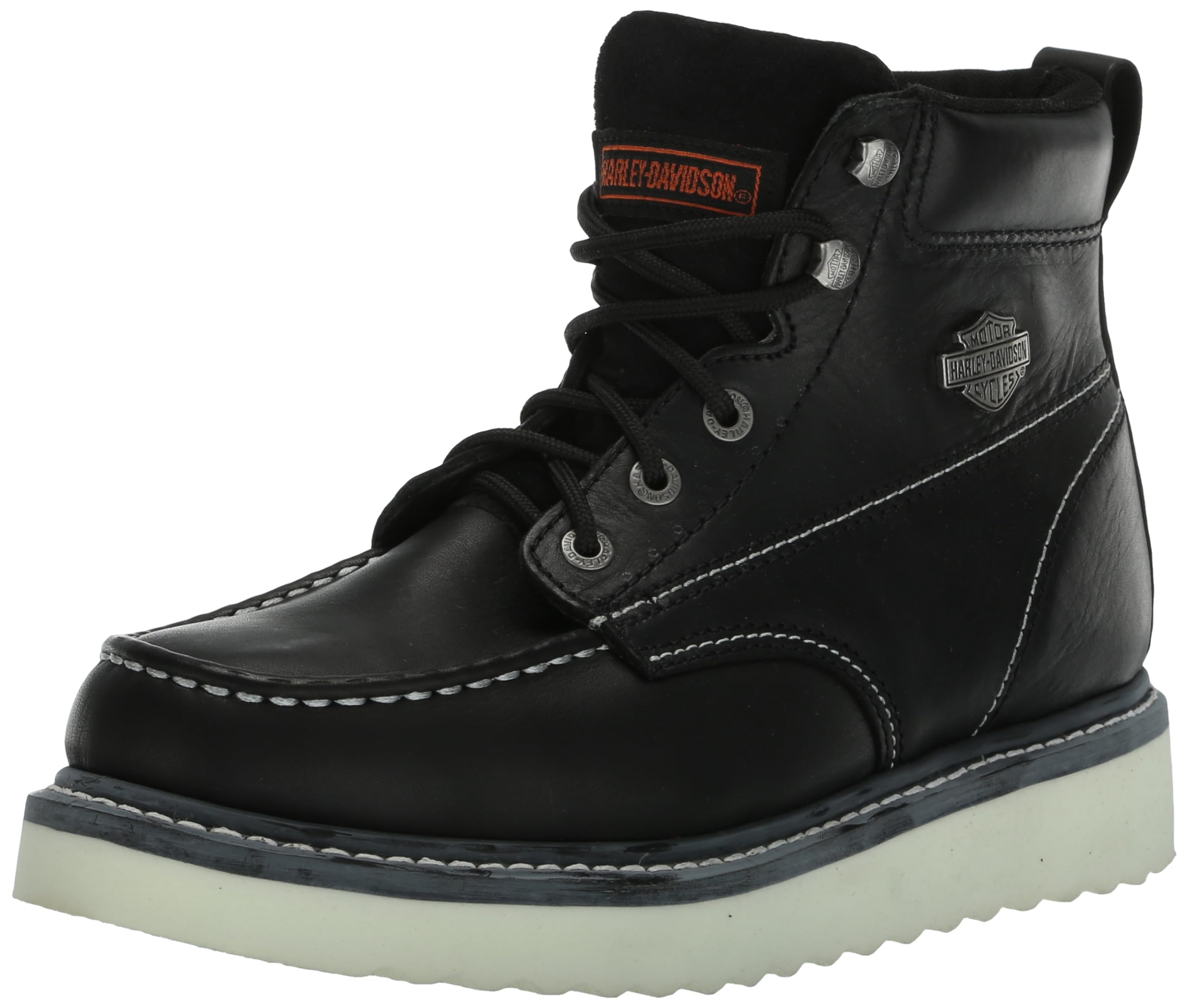 SIZE: 42 - Harley-Davidson Men's Beau 7.5 Inch Wedge Boot Motorcycle, Black
