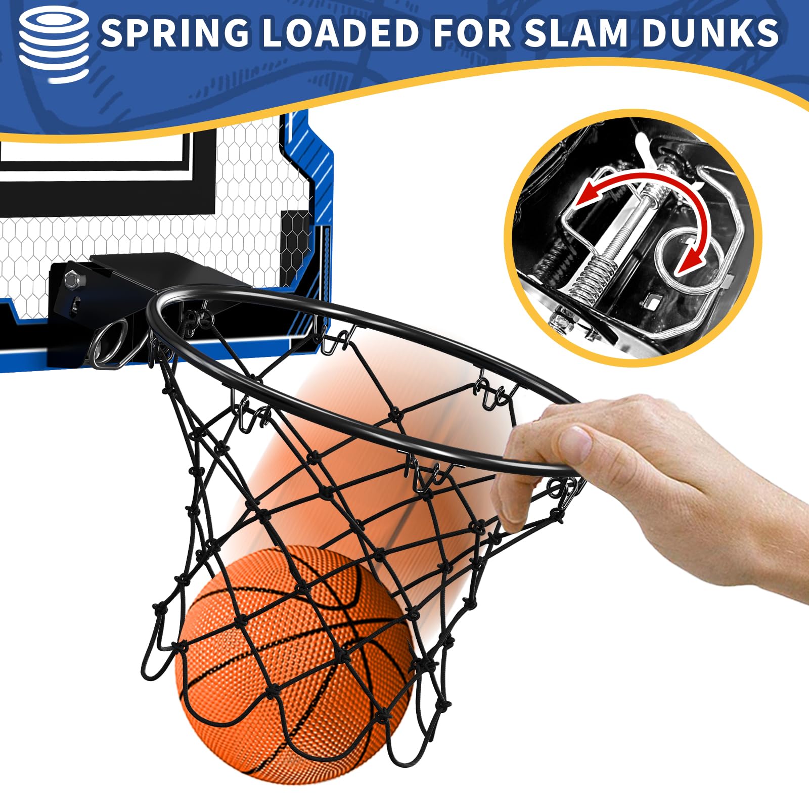 Mini Basketball Hoop, Blue