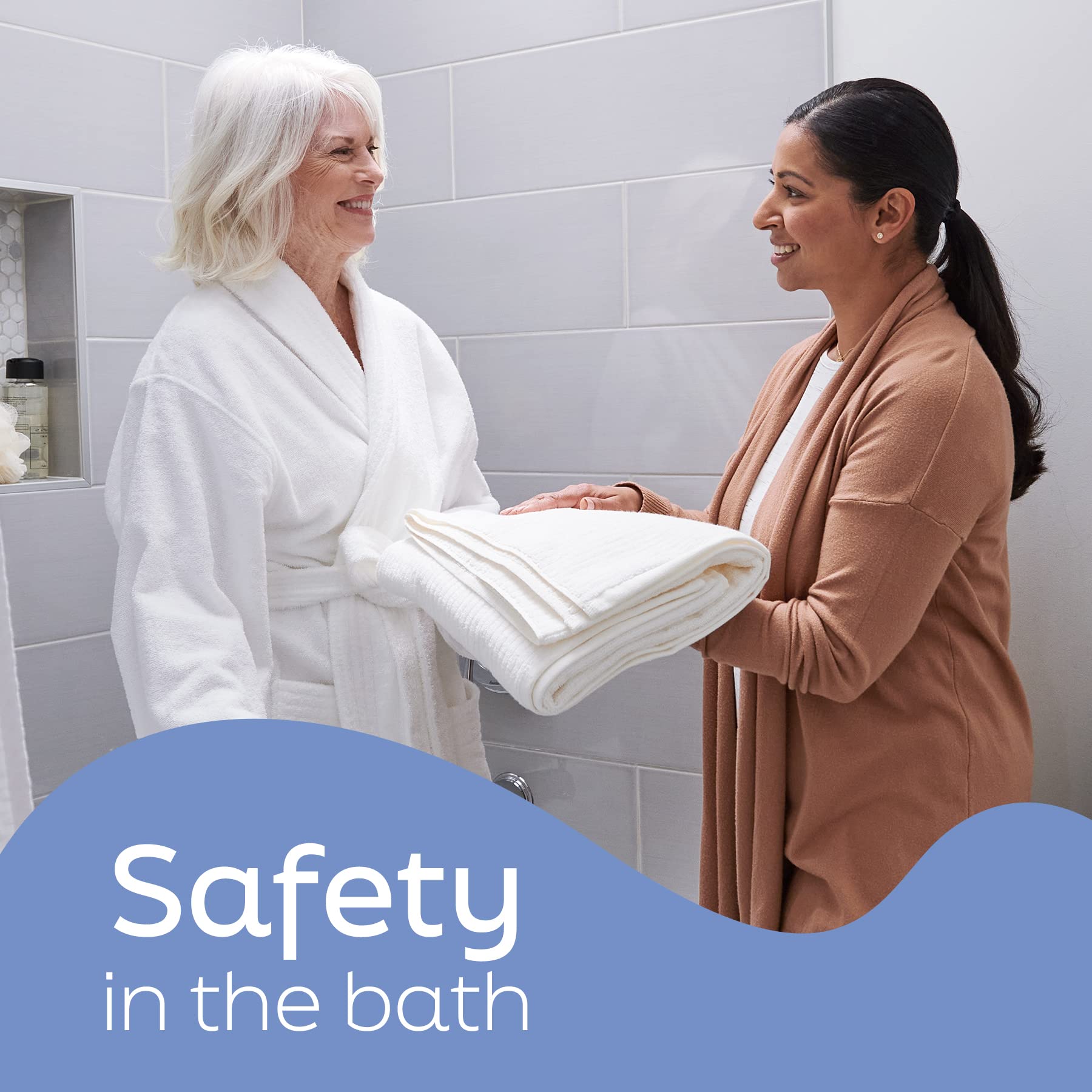 كرسي استحمام ميدلاين مع مسند، كرسي استحمام لكبار السن، أرجل قابلة لتعديل الارتفاع، تركيب بدون أدوات، مقعد استحمام مع أقدام مزودة بأكواب شفط، رمادي