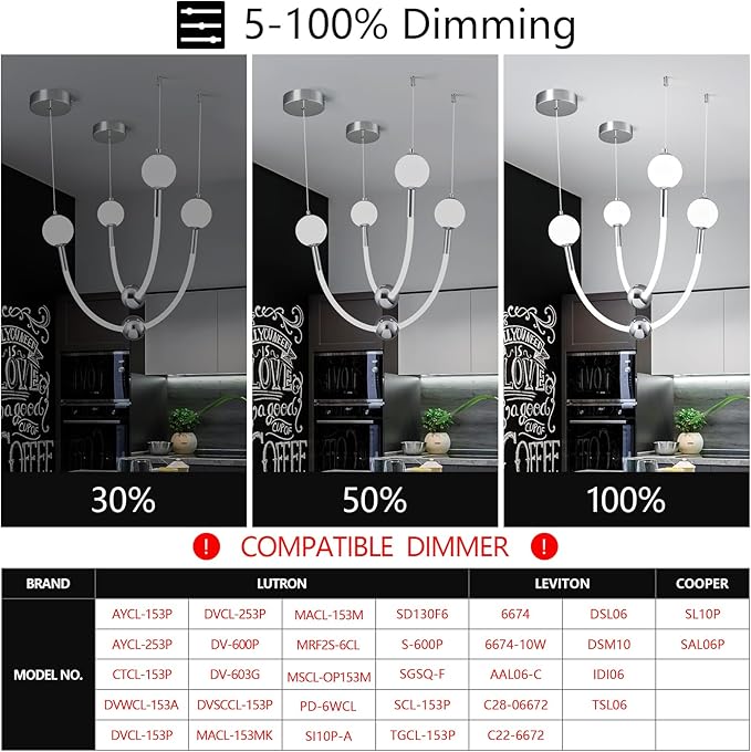 Modern Chrome Chandelier Hanging Fixture Light for Kitchen Island Industrial Iron Pendant Light with Milk White Globe Pendant Lighting for Living Room Bedroom Entryway (2 Light)