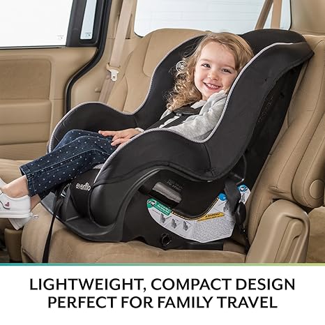 مرر فوق الصورة للتكبير مقعد سيارة Evenflo Tribute LX 2 في 1 خفيف الوزن وقابل للتحويل، مناسب للسفر (رمادي زحل) - D