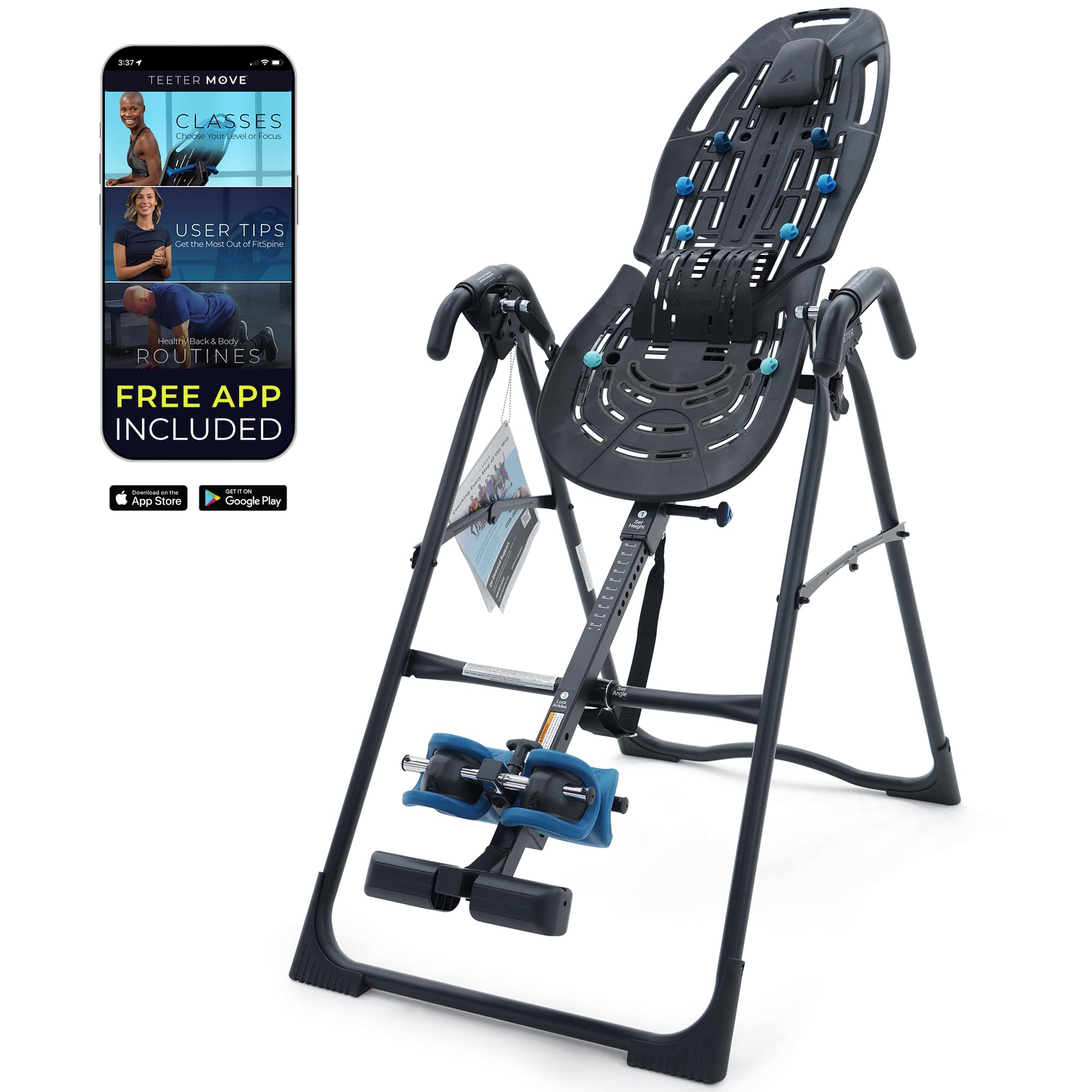 Teeter EP-560 Ltd. Inversion Table for Back Pain, FDA-Registered, UL Safety-Certified, 300 lb Capacity