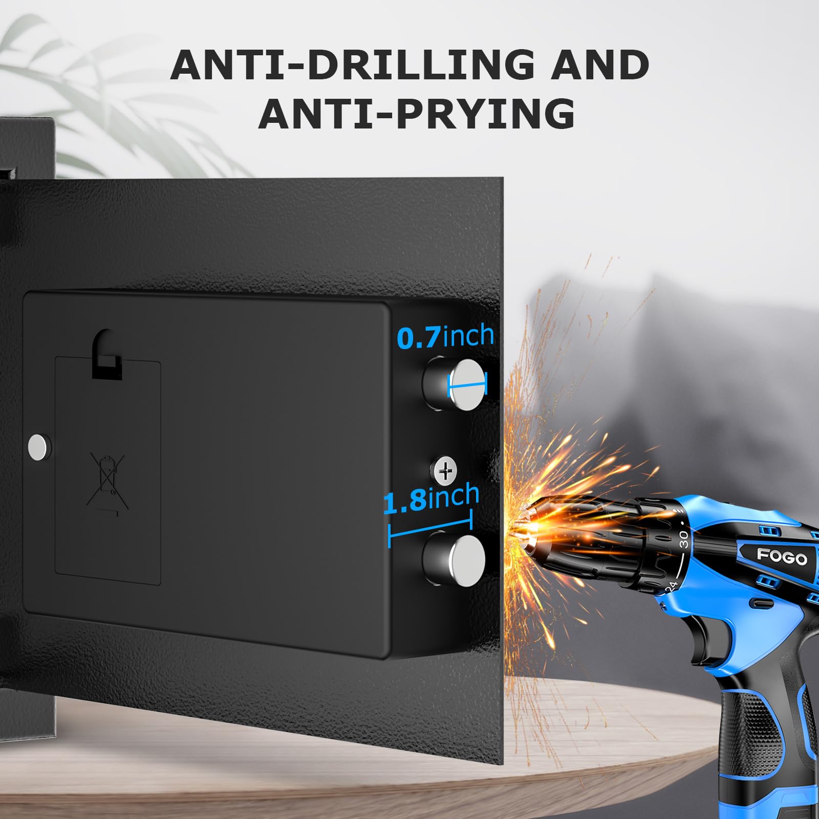 Bonsaii Safe, 0.6 Cubic Safe Box with Electronic Keypad, Removable Shelf, for Valuables Jewelry and Documents in Home, Hotel, or Business, 25 D x 35 W x 25 cm H