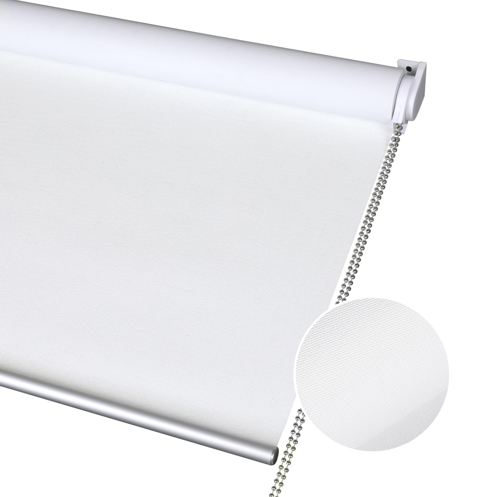 Homebox 100% Blackout Roller Window Shades, White, 119.38 cm W x 182.88 cm H