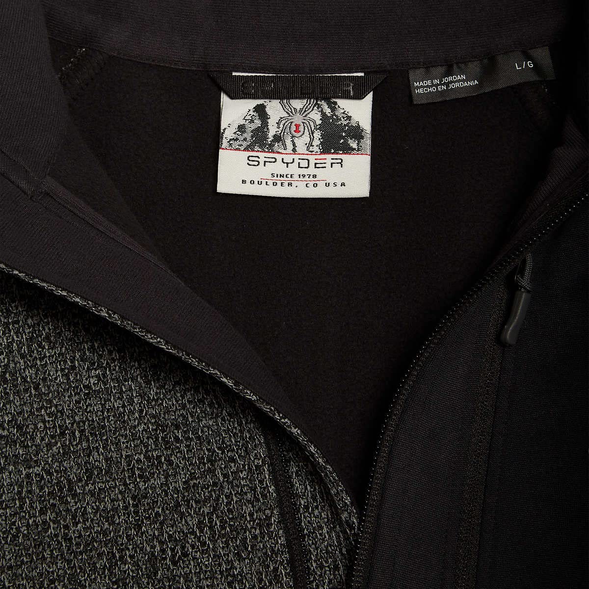 SIZE: XXL - Spyder Men's Half Zip Sweater Gait Knit Pullover Jacket (Regular, Gray)