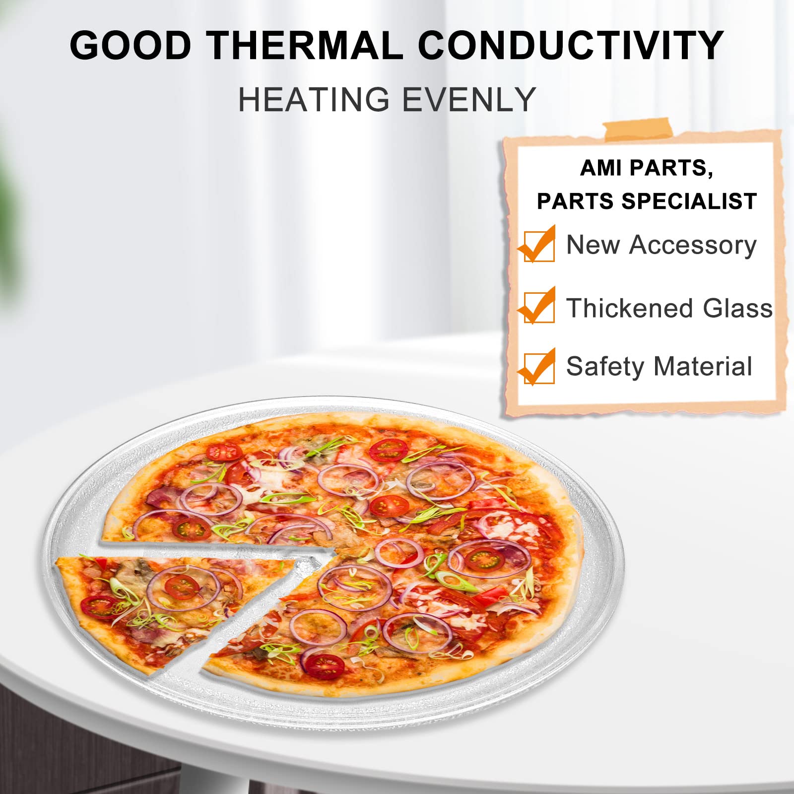 36 cm WB49X10063 Microwave Glass Plate Replacement by AMI PARTS for G.E Microwave