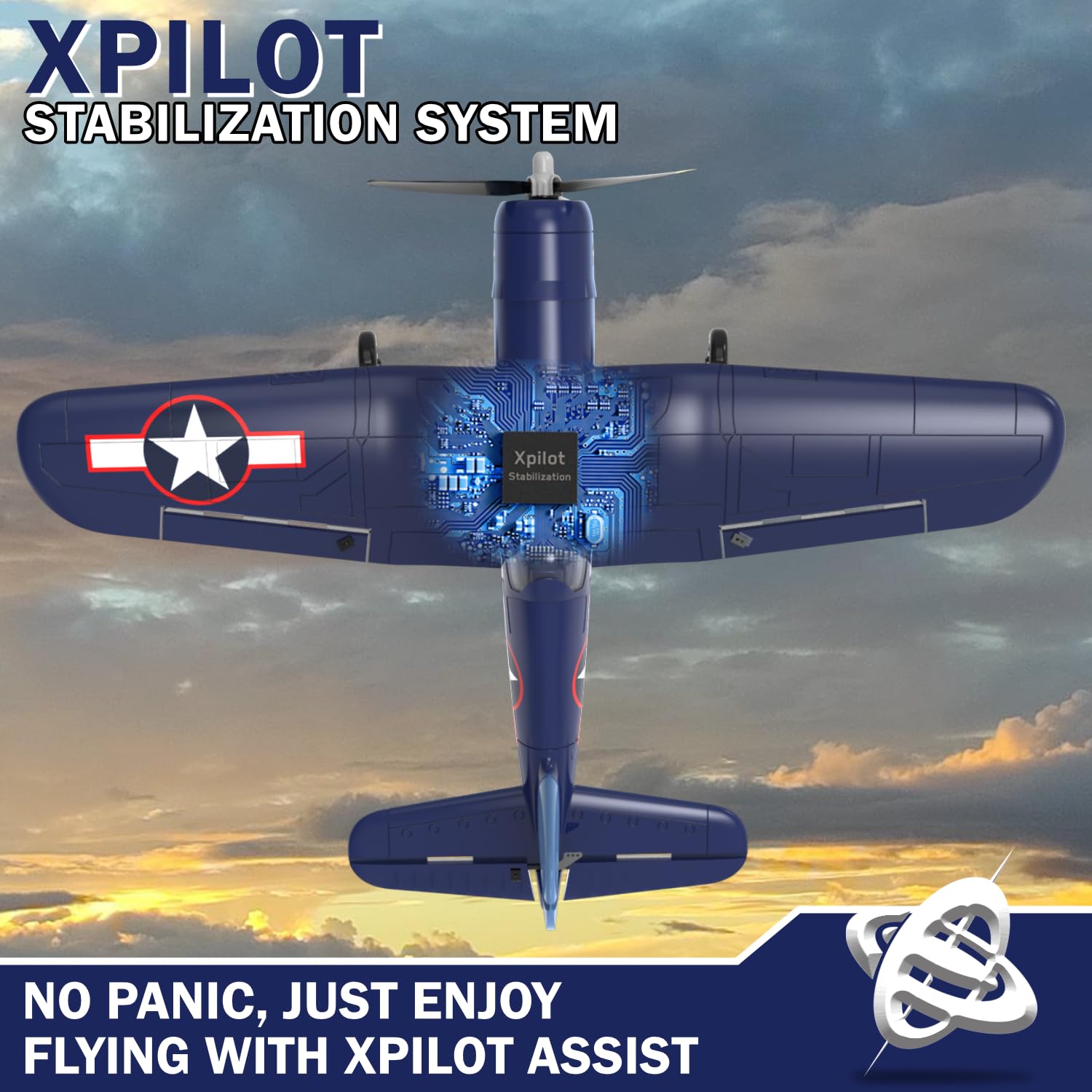 LEAMBE RC Plane 4 Channel Remote Controlled Aircraft Ready to Fly, One Key Aerobatic and One-Key U-Turn, Easy Control for Beginners, F4U Corsair RC Airplane Best Gift for Advanced Kids