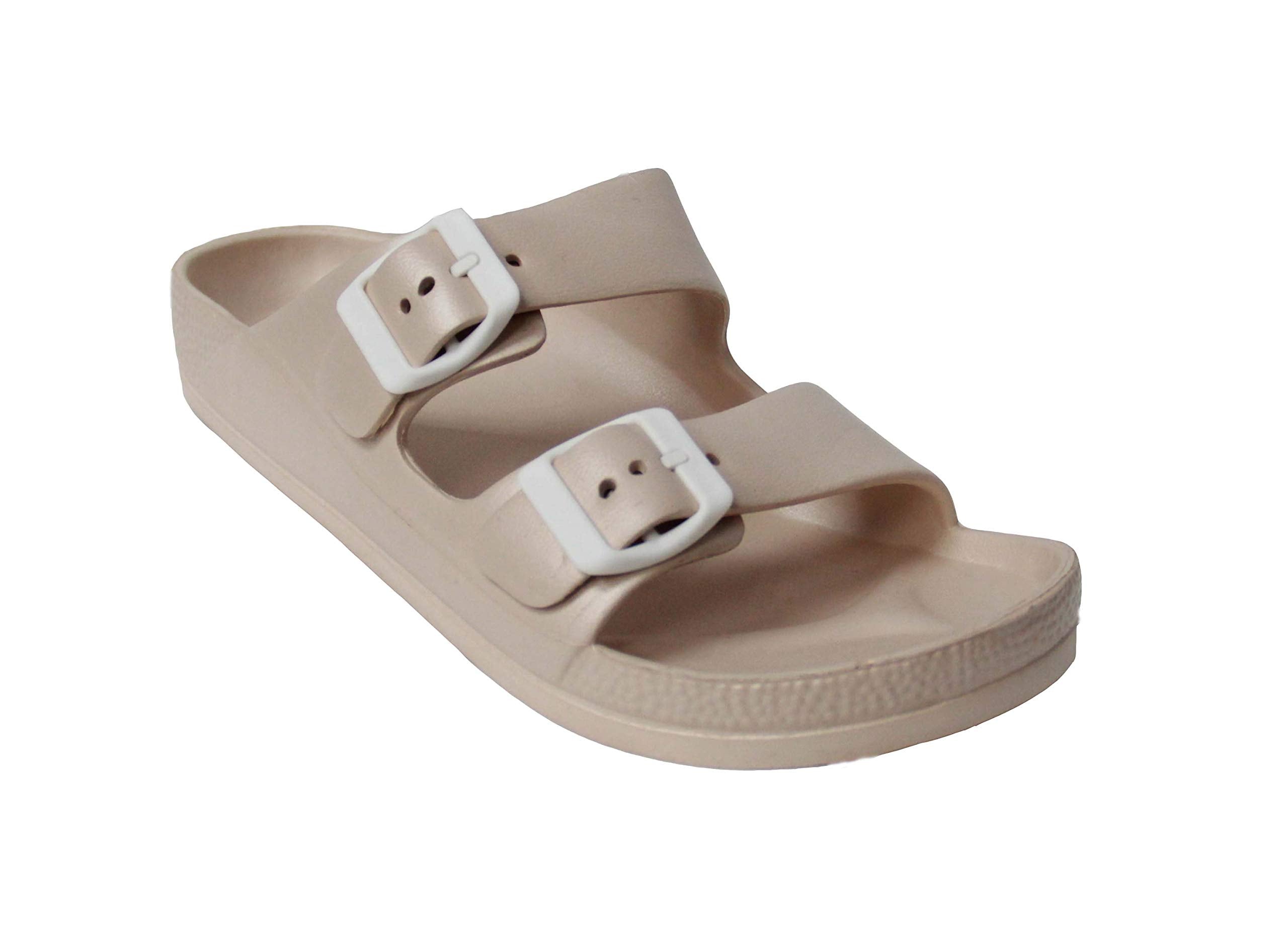 SIZE: 39 - No Boundaries Women S Two Buckle Slide Sandals
