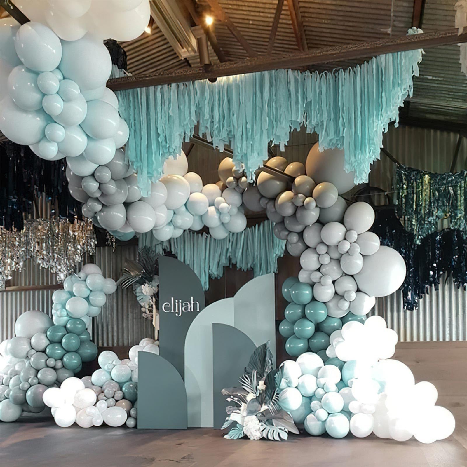 PartyWoo Pale Aqua Balloons, 105 pcs 12 Inch Boho Blue Balloons, Pale Blue Balloons for Balloon Garland or Balloon Arch as Party Decorations, Birthday Decorations, Baby Shower Decorations, Blue-F28