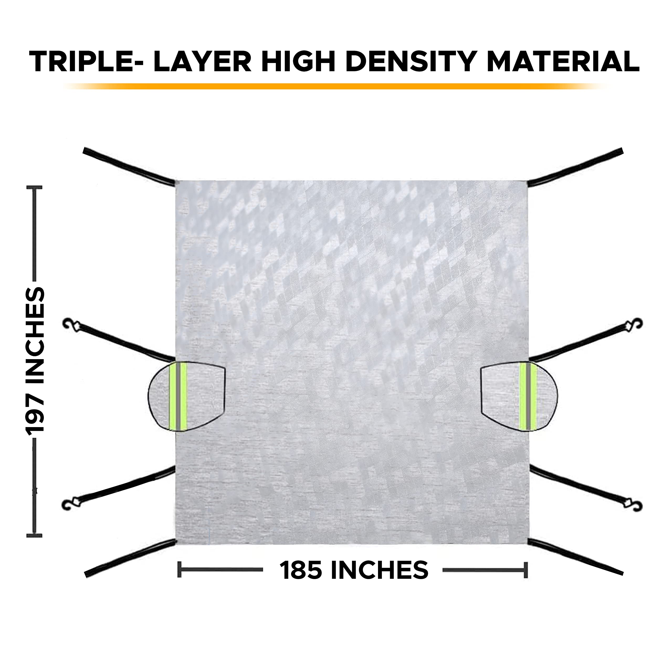 EcoNour Car Windshield Snow and Frost Cover | Water-Resistant, Windproof, Dustproof (SUV YL)