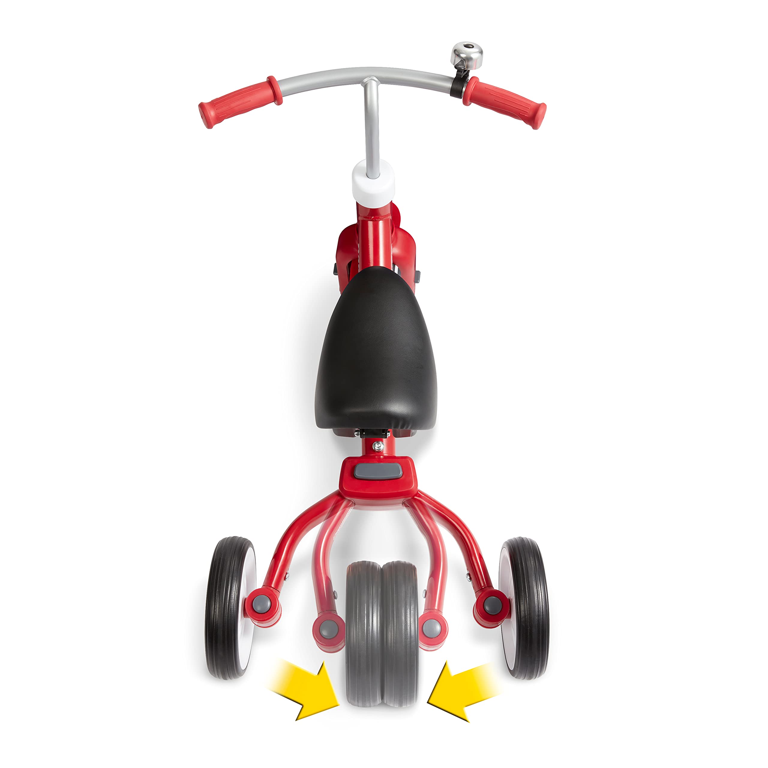 Radio Flyer Triple Play Trike, Toddler Tricycle, Balance Bike and Ride-On, Ages 1-3, Large, Red