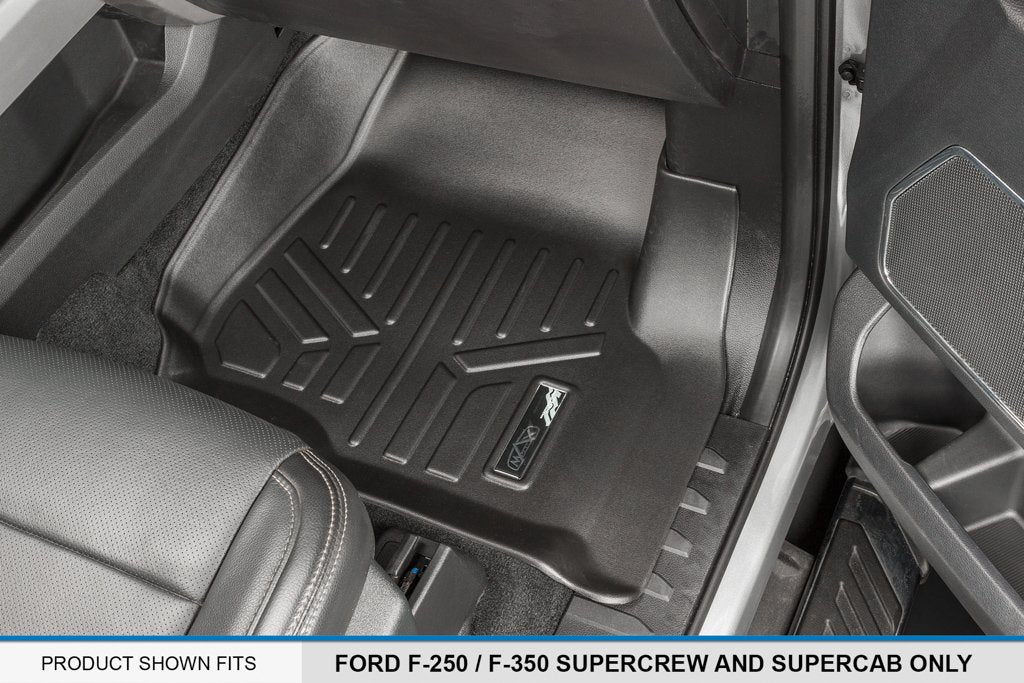 MAXLINER Floor Mats 2 Row Liner Set Black Compatible with 2017-2022 Ford