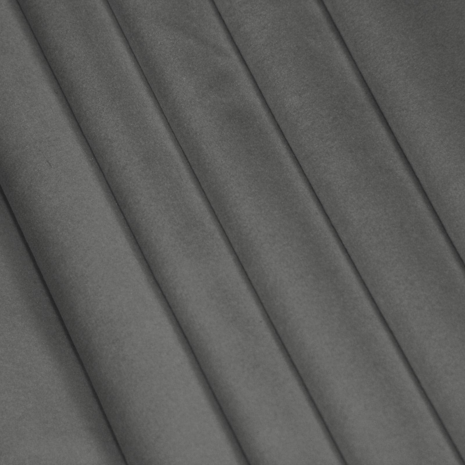 ستائر سنيتي المخملية المزينة بكرات الصوف مع جيب للقضيب، مجموعة من لوحين (رمادي)